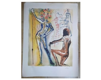 Salvador Dali “vénus Au Joueur D'orgue“ Signed and Numbered - Etsy