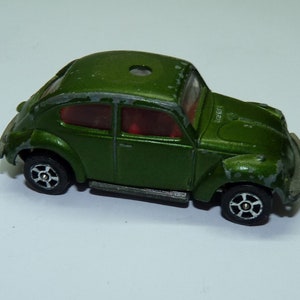 Vintage 1960s English Metal Toy Car Volkswagen 1300 Corgi Juniors, L 6.8 cm