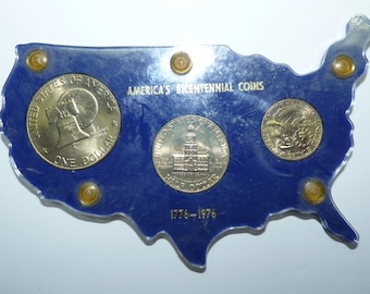 アメリカ合衆国建国200周年記念（1776-1976）コイン＆紙幣セット（説明