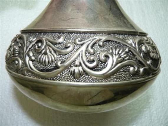 イタリア 銀製 約490g 一輪挿し ヴィンテージアンティーク雑貨