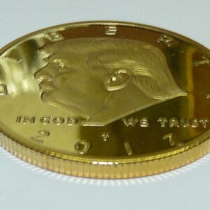Gold-Plated Liberty Medal of President Trump, 45th President of the US, D 3.8 cm