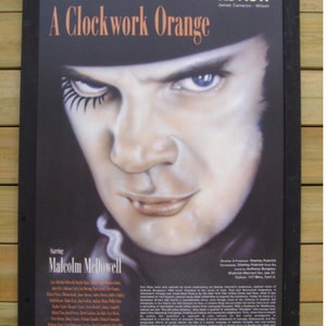 La Naranja Mecánica, Gran Cartel Publicitario Original de Cine a Bordo, 97 x 67 cm