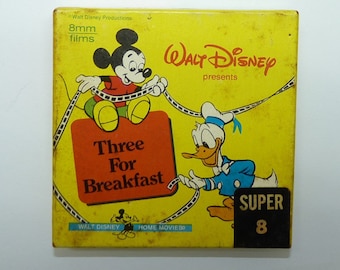 Vintage Walt Disney Super 8 Home Movies 8mm USA Film, Three For Breakfast, #1411