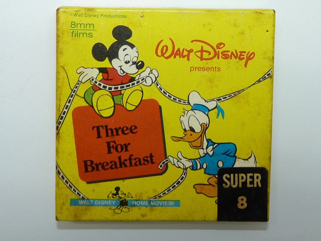Vintage Walt Disney Super 8 Home Movies 8mm USA Film, Three for