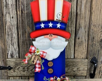 Uncle Sam, Patriotic decoration, Summer decor, Primitive wooden Uncle Sam, Americana, Fourth of July, Independance Day decor, Porch greeter