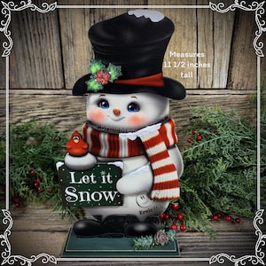 Snowman decoration, Shelf sitter Snowman, Christmas tiered tray decor, Winter tiered tray sitter, Christmas decoration, Wooden Snowman decor