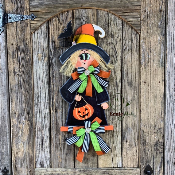Halloween Witch door hanger witch sign witch wreath witch | Etsy