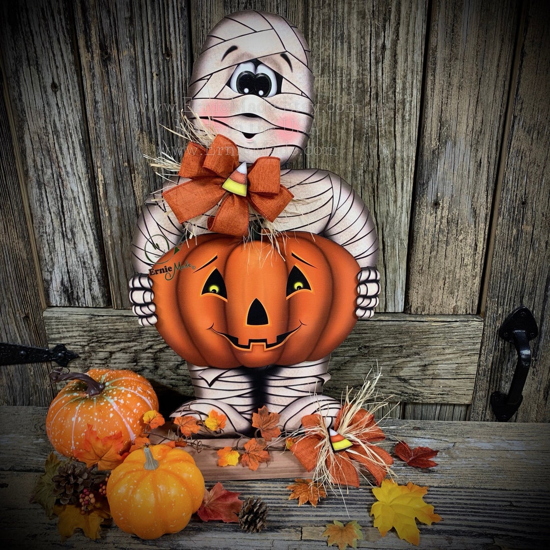 Halloween Decoration, Mummy, Jack-o-lantern, Pumpkin Porch Decor, Mummy ...
