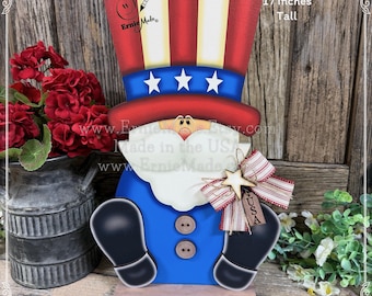 Patriotic Uncle Sam Summer decoration, USA, America sign, Fourth of July, Veterans Day, Memorial, July 4th Americana decor, porch sitter