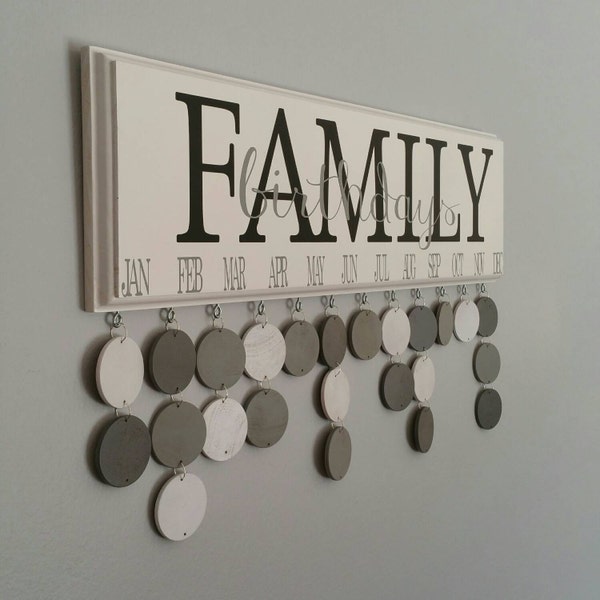 Family Birthday Board. Family BIRTHDAYS calendar. Birthday organizer