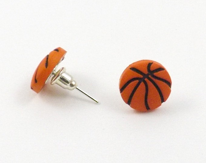 Basketball Earrings Tiny Basketball Earrings Mini Etsy