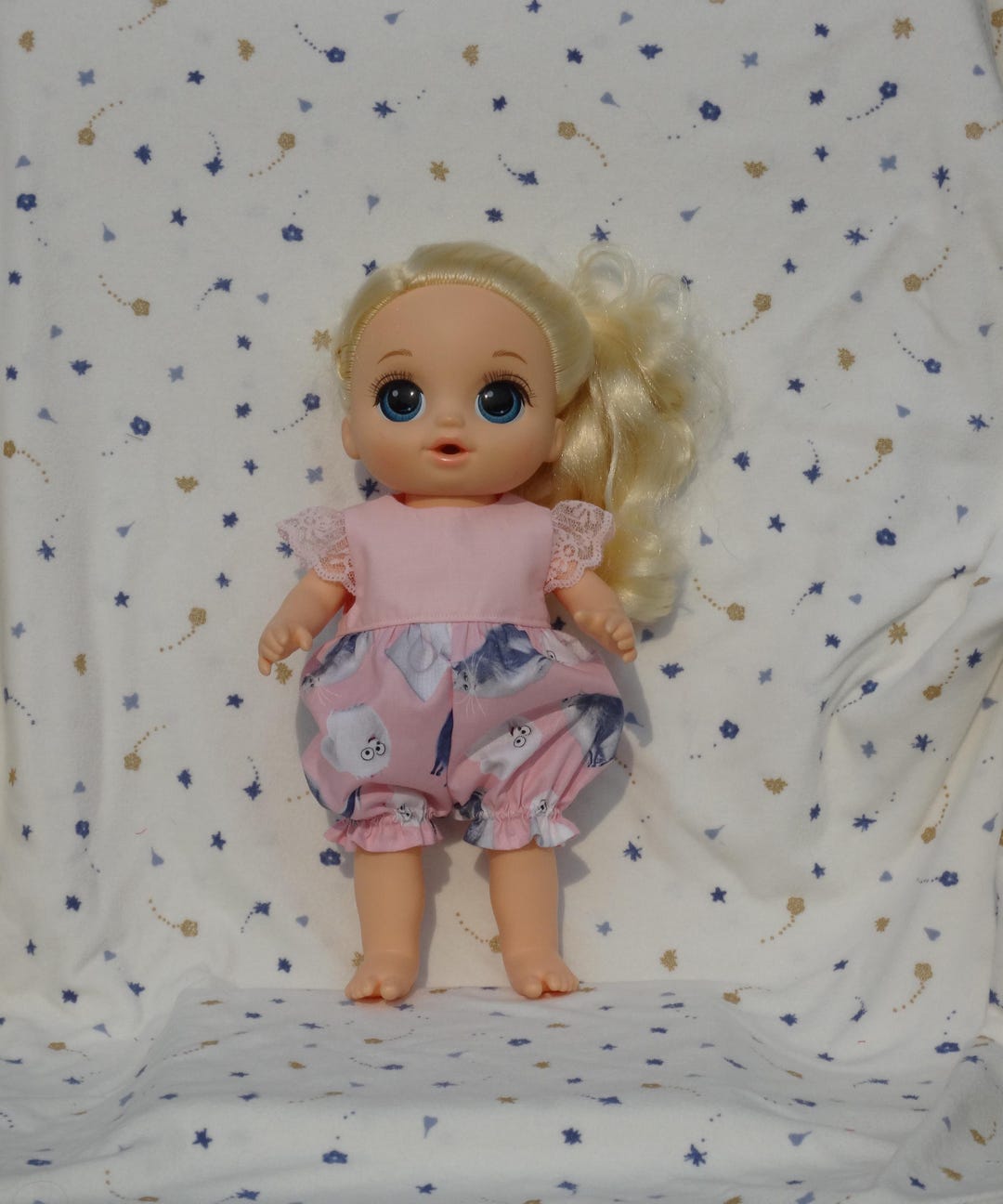 Adorable Piggy Pattern Bubble Shorts Overalls Pink main image 1