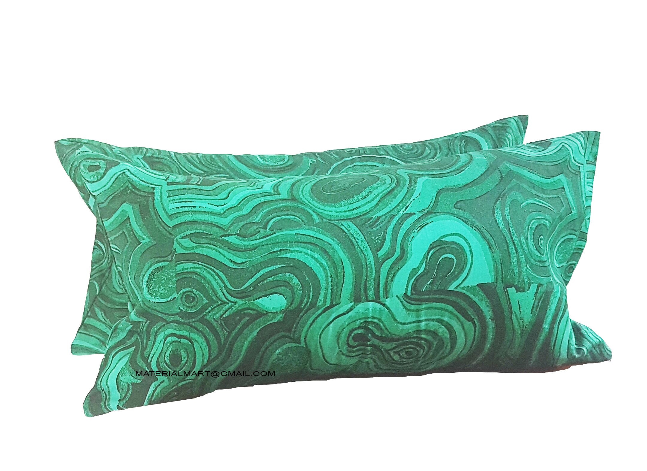 Pair of Gemstone Pillow Cover Green Pillow Case Invisible Etsy