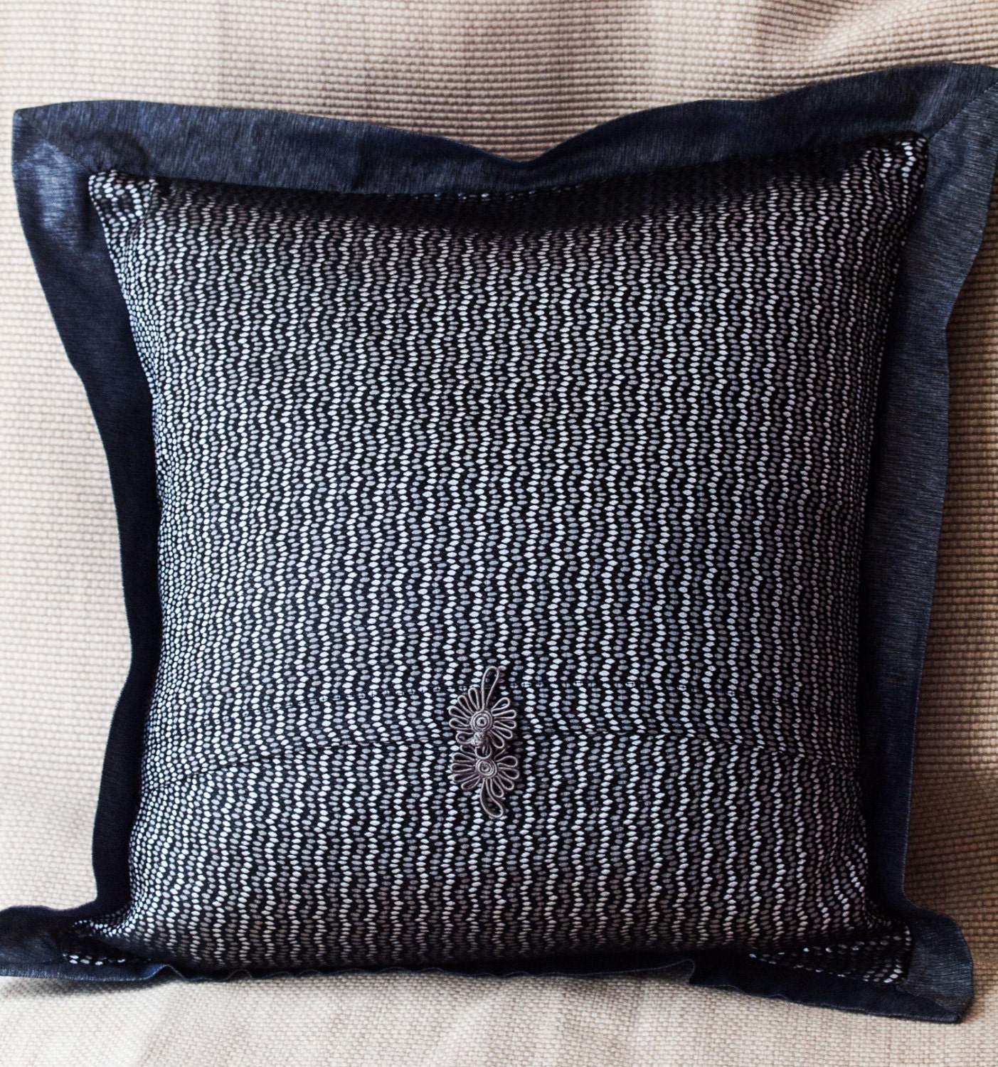 Dark blue Pillowcases Jim Thompson Pillow Cover Blue Etsy
