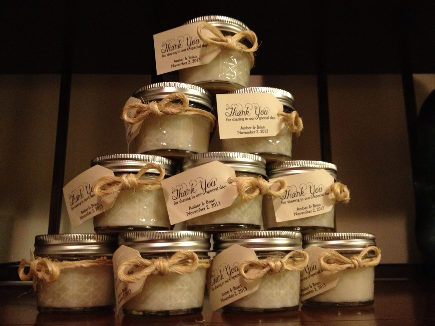 20 Mini Mason Jar Candles Custom Scent and Color Etsy