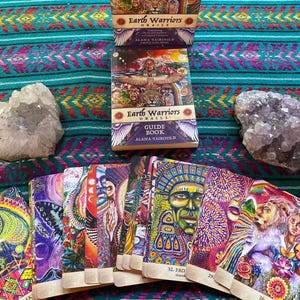 Nieuwe editie gesigneerde Earth Warrior Oracle-kaartendeck met gids