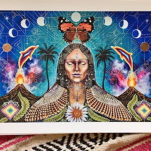 Hawaii Spirit Venus Vision Dolphin Pueo Volcanic fazy księżyca wizjonerska sztuka