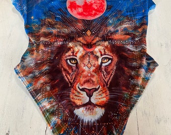 Eco Wear Body Suit ~Lion Mountain Luna~ wearable art