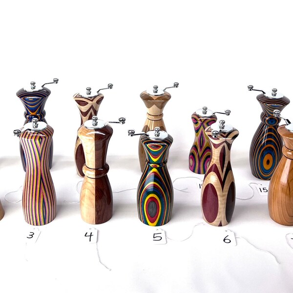 Wooden Pepper Mill Etsy