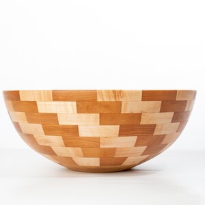 15 x 6 Segmented Curly Maple and Your Choice Bowl Cherry