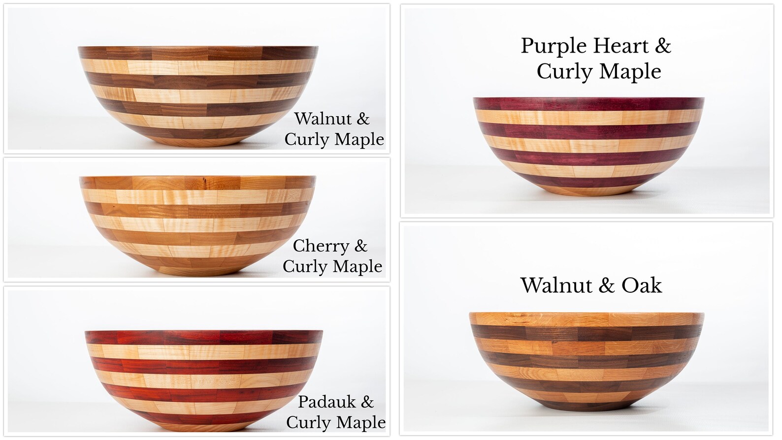 15 x 6 Layered Pattern segmented wood bowls Etsy