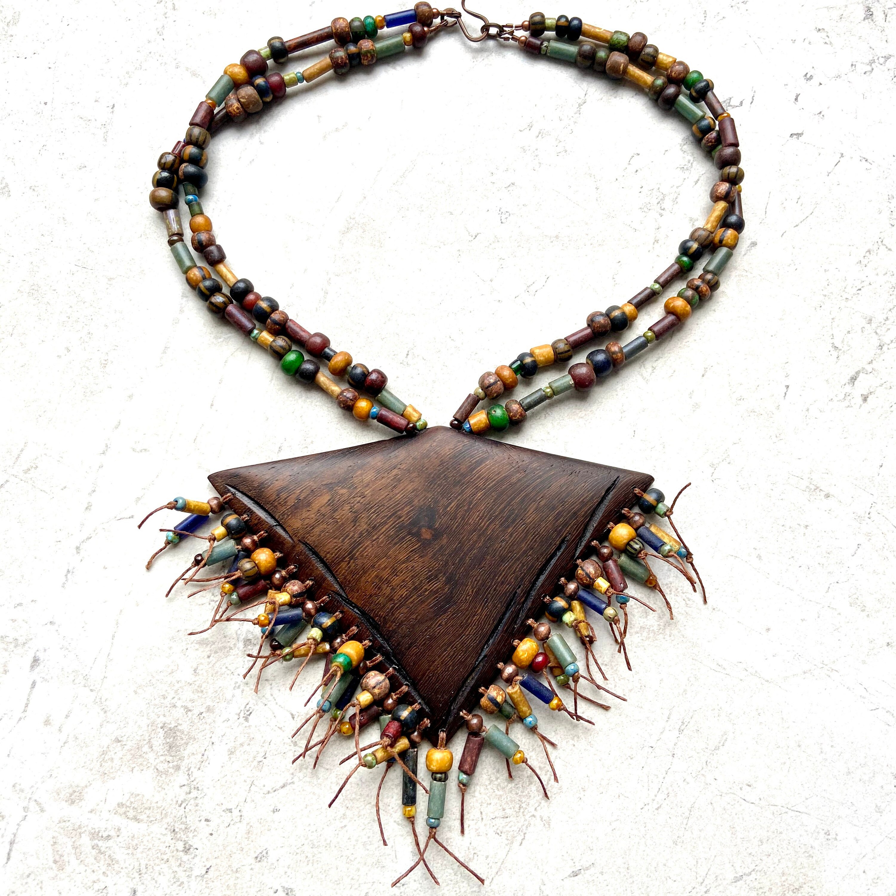 Tribal Tassel Statement Handmade Necklace main image 0