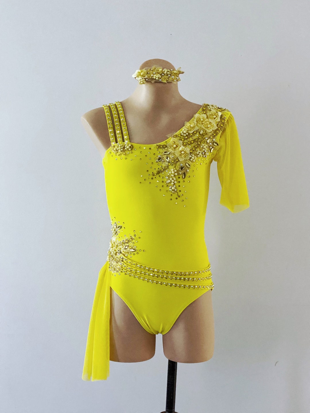 yellow lyrical dance dress Child L - Girls 10 - Contemporary Costume Leotard Jazz Competition Solo Custom infusing your performance with a luminous glow that commands attention from every corner of the auditorium Adult Girls Lyrical Ballet Dance