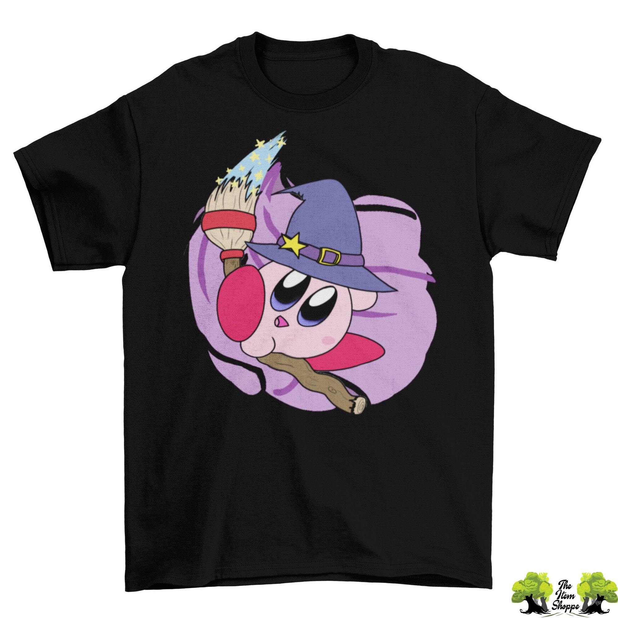 Kirby Witch T-Shirt Unisex Adult Sizes Crystal Shards Mario Nintendo Fall New