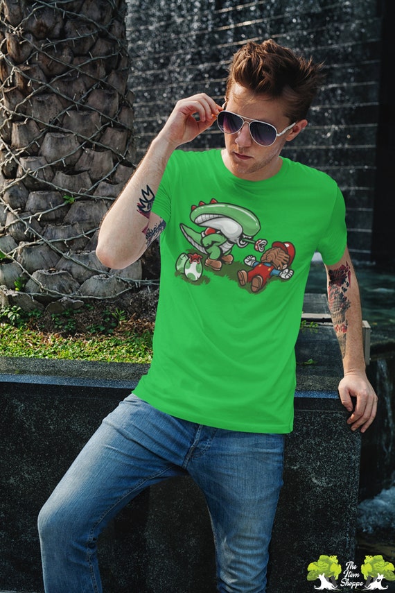Yoshi Super Mario Bros. T-Shirt Heren 