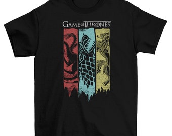 XINTAI New Custom Game of Thrones Targaryen Dynasty Fashion Polo T-Shirt O-Neck for Men Black 