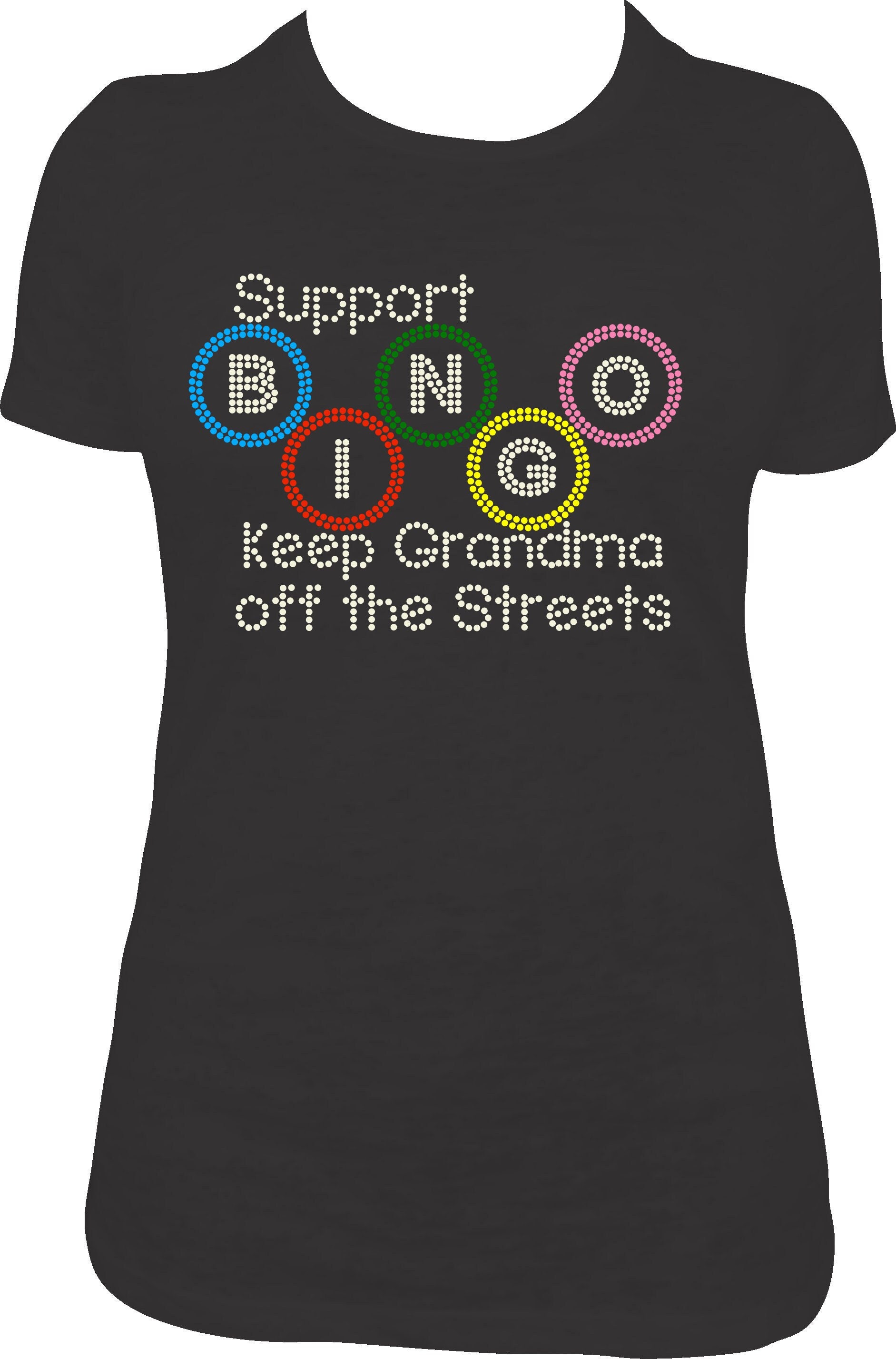 Rhinestone Templategrandma Bingo Giftprecut Rhinestone - Etsy
