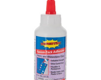 Adhésif Fusion Tack, vendeur américain, 100ml, sèche, liaisons claires, tissus, textiles, lavable en permanence, verre, métal, plastique