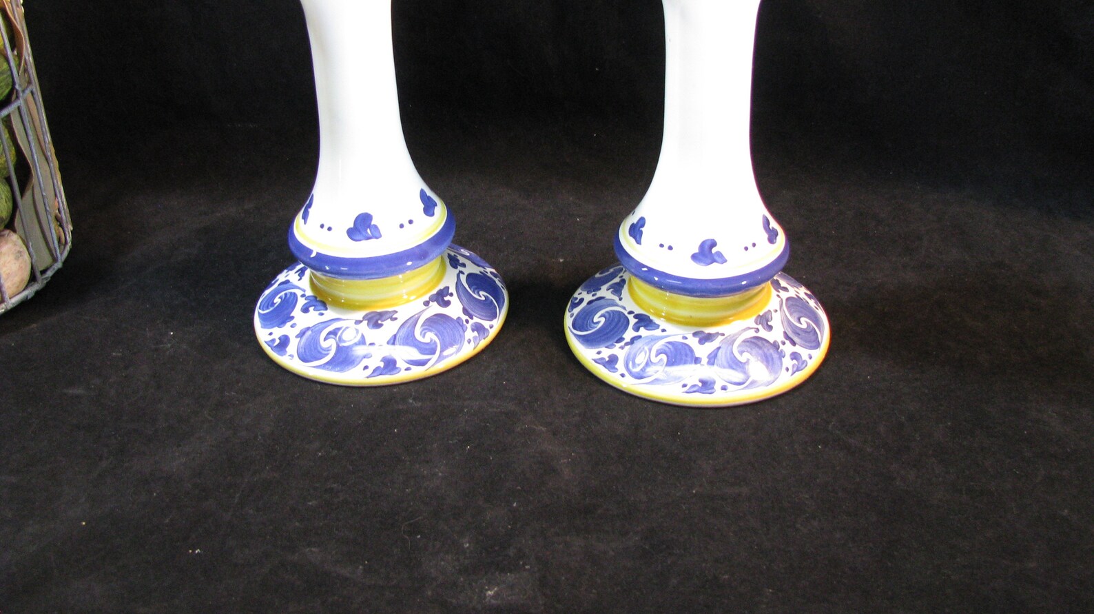 Herend Village Pottery Hungry Splash Pattern Candle Holders Etsy