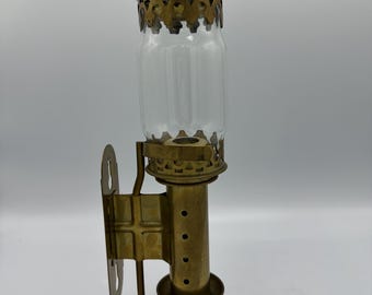 Vintage Brass Railway Train Carriage Wall Mounted Candle Sconce Interpur Taiwan