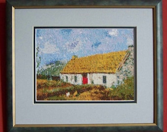 Cross stitch chart - Ulster Cottage based on artwork by Joan Crossan