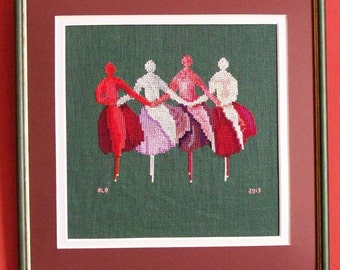 Cross stitch chart - Dance of the Fuchsias