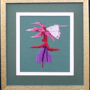 Cross stitch chart - Fuchsias in Hold