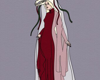 8x10in - Mari Lwyd