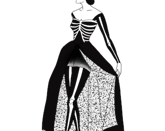 8x10in - Skeleton Gal