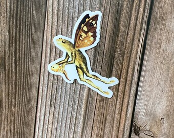 Frog tadpole moth vinyl sticker