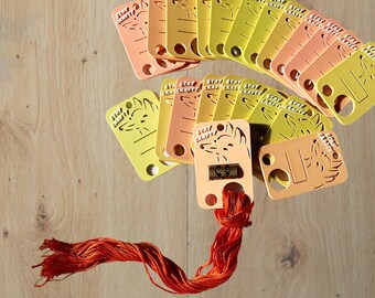 Lot de 10 porte-fils Fox Floss Drops | Organisateur de fils DMC | Porte-fils pour point de croix