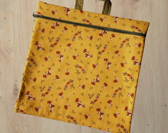 Handmade Cross Stitch Project Bag | Fits 11 inch  Q-Snap | Zipper Project Pouch