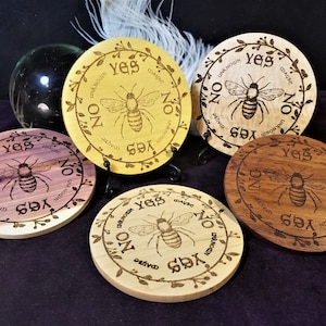 4&quot; Bee & Ivy Pendulum Board - Engraved, Solid Domestic or Exotic Hardwood