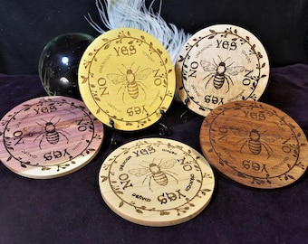 4" Bee & Ivy Pendulum Board - Engraved, Solid Domestic or Exotic Hardwood
