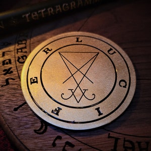 Lucifer - 3&quot; Brass/Enamel Sigil