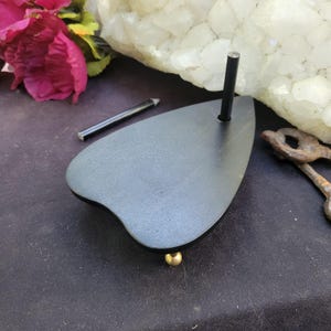 Automatic Writing Planchette - Wood, Brass - Ebony