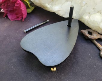 Planchette de escritura automática - Madera, latón y ébano