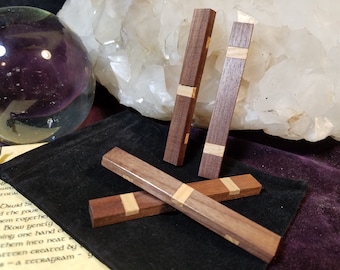 Geomancy - Druid Sticks - Walnut with Maple Inlay