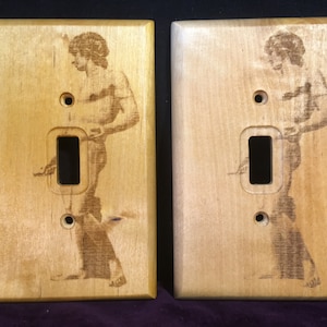 Naughty Antinous Birch Wood Light Switch Plate