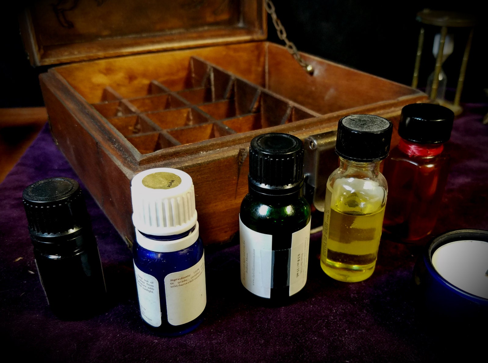 Apothecary Case - Solid Wood and Brass, Engraved and Hand-aged, Alchemy ...
